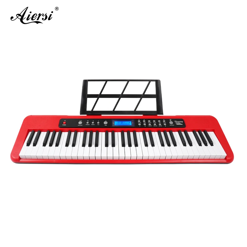 

Aiersi Brand New Cheap Red 61 Touch response keys Keyboard Instruments Electronic Organ Musical Instrument A828