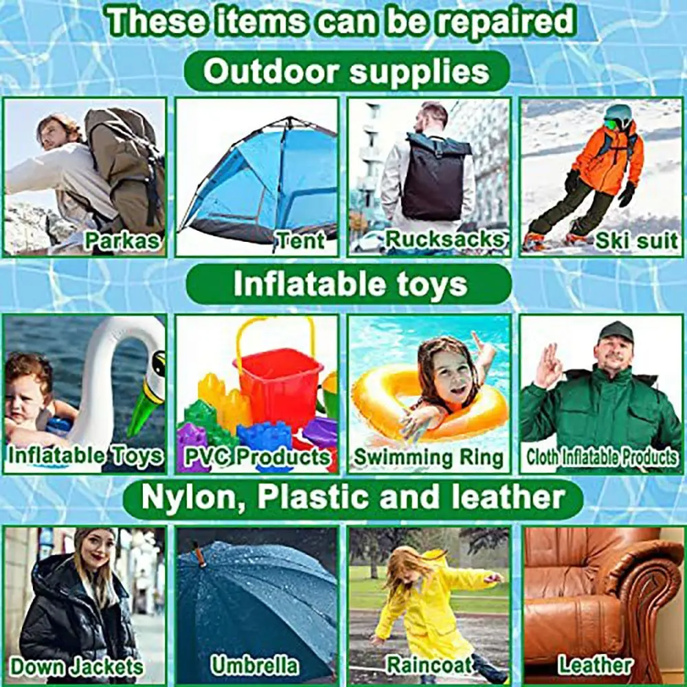 Inflatable Patch Repair Kit Waterproof Pool Repair Patch for Inflatable Pool Bounce House Raincoat 1M