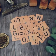 

26Pcs/Set Vintage English Twenty Six Letters Wood Sticker All-match Tim Holtz Retro Junk Journal Craft Diary Decorative Stickers