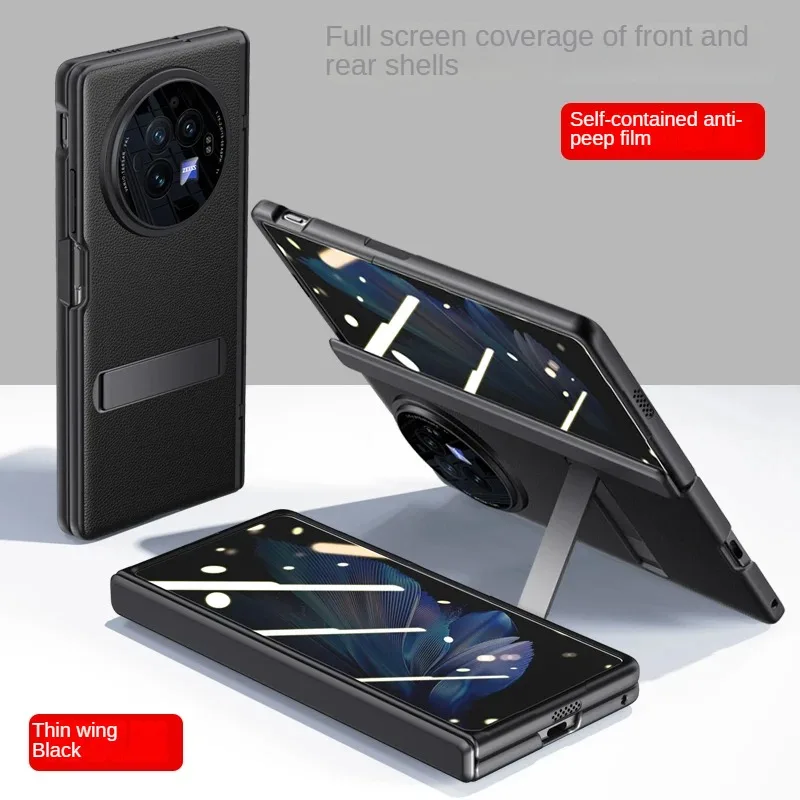 

Funda For VIVO X Fold 3 pro Case 360° HD Glass Leather Protective Back Hard holder Cover For VIVO X Fold3 Чехол