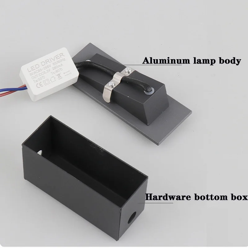 Night Light Intelligent Lamp PIR Motion Detector Sensor LED Stair Light Recessed Step Lamp Ladder Wall Kitchen Foyer