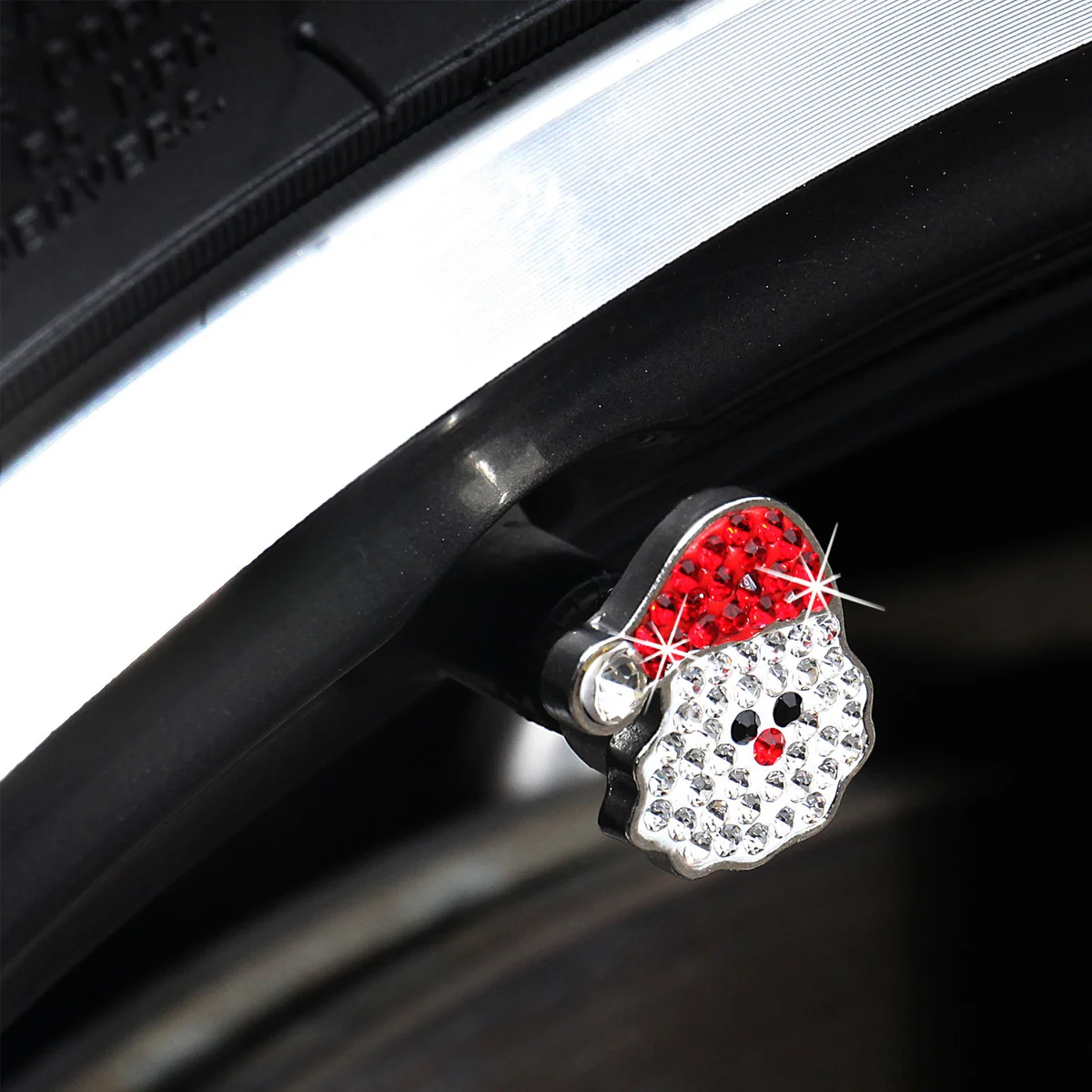

4 Pcs Accesorios Para Autos Valve Cap Santa Claus Decorative Protective Dust Protection Tire Rim Stem