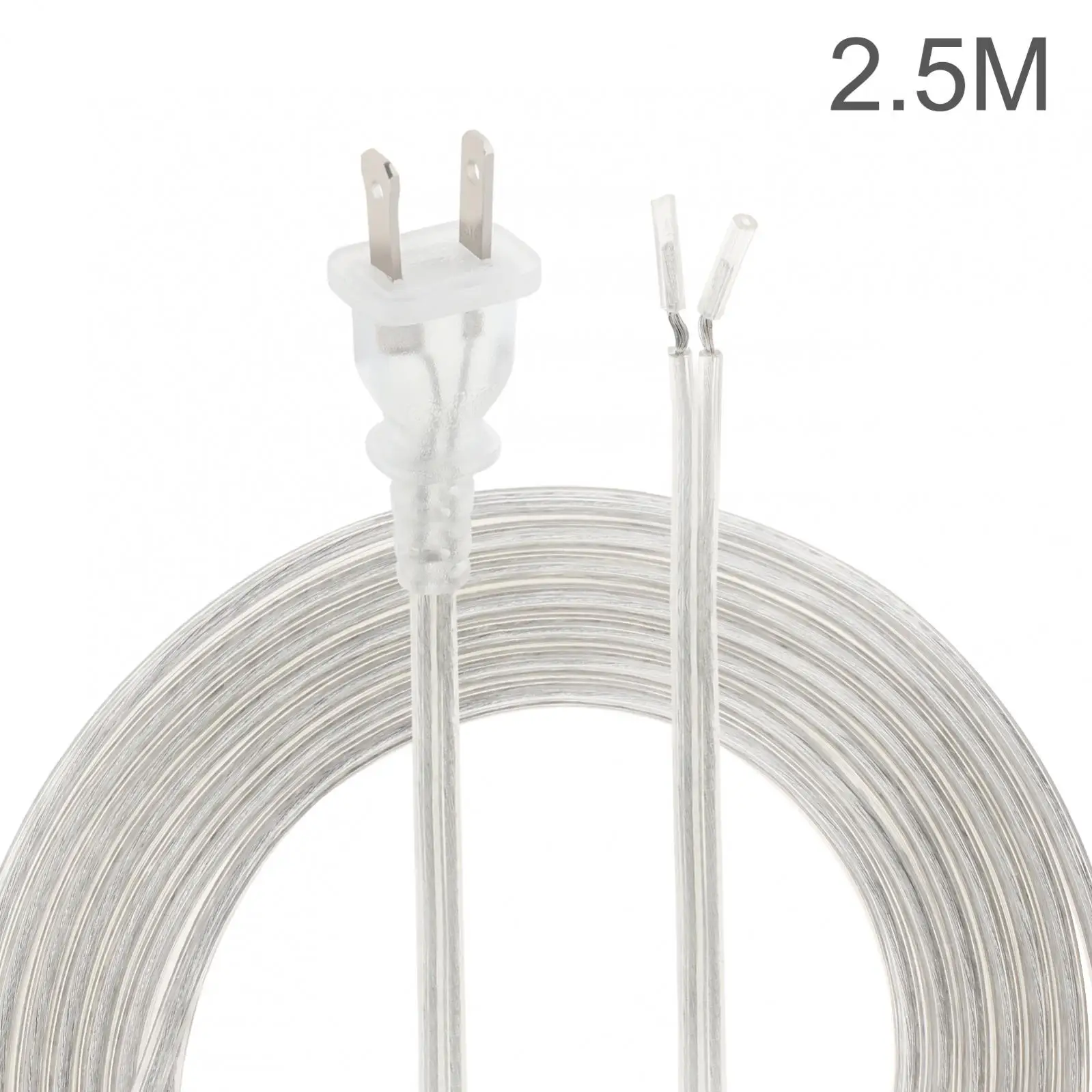 Transparent Lamp Cord SPT-2 18AWG Replacement Power Cord for Home Electrical Power with US End Plug Transparent Extension Cable