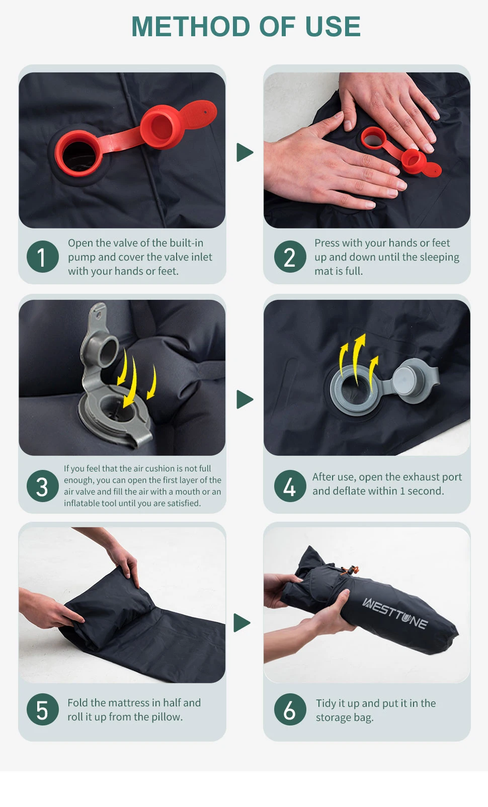 Outdoor sleeping pad for backpacking