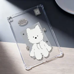 High Transparency Printed Tablet Case with West Highland White Terrier Design for Galaxy Tab S8 Plus (EP10)