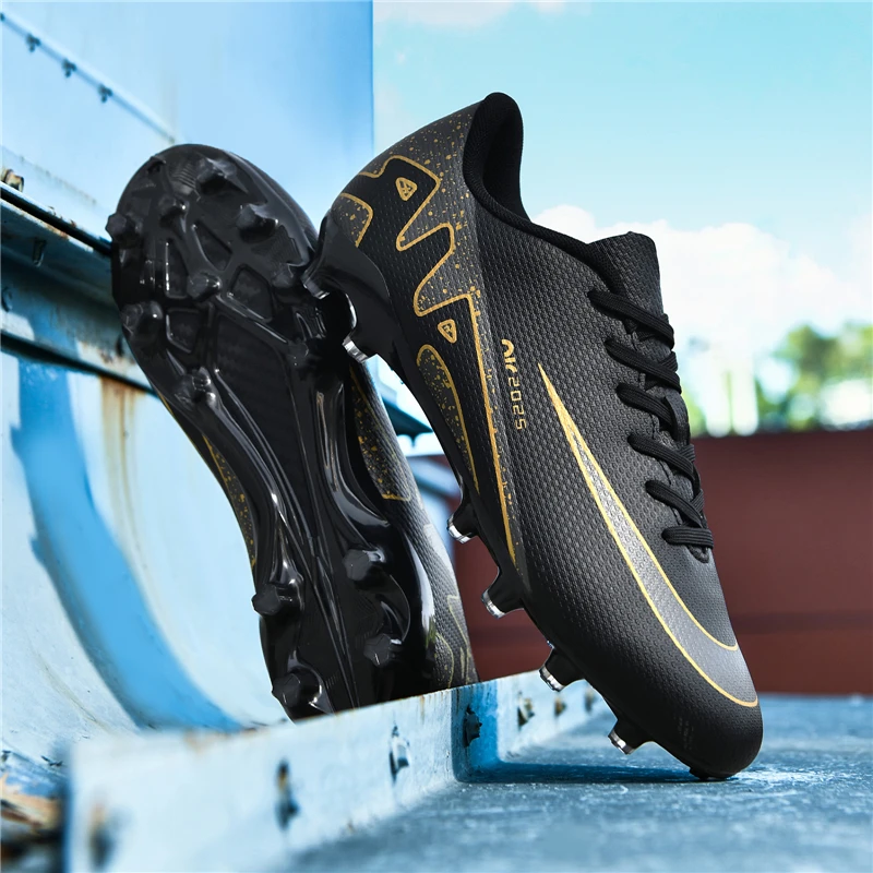 Description Picture 6 of itemMen Football Shoes Society Soccer Boy Shoes Sneaker Unisex Professional Non Slip Long Spikes Quality Outdoor Football Boots Kids