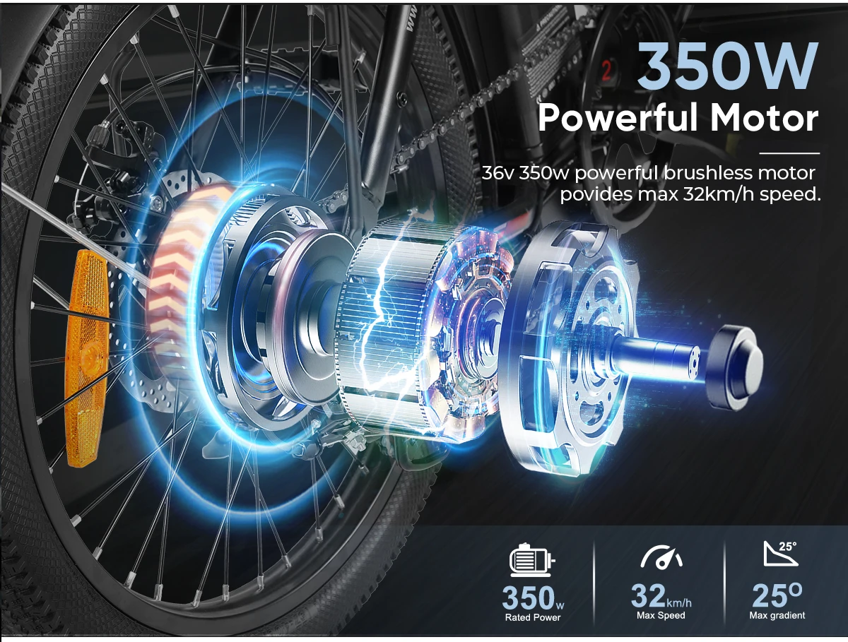SAMEBIKE CY20 Electric Bicycle - View 3
