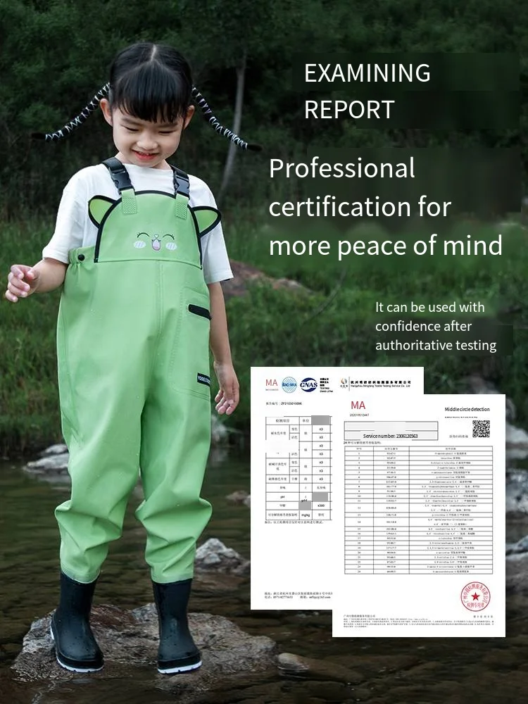 Children's Fishing Waders,River Lake Lure Wading Pants, Travel Sea Clothing,Outdoor Waterproof Overalls, Breathable Comfort,Pink