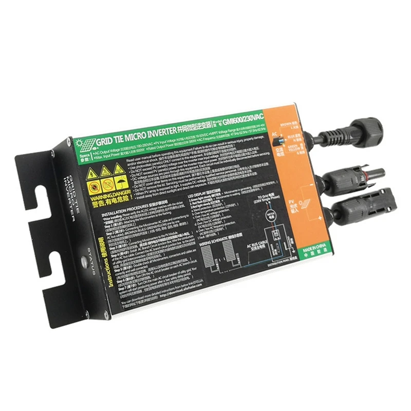 Inverter Mini Inverter Solare 600W Dc 18-50V A Ac 110V Mini On Grid Inverter Per La Casa Mppt Solar