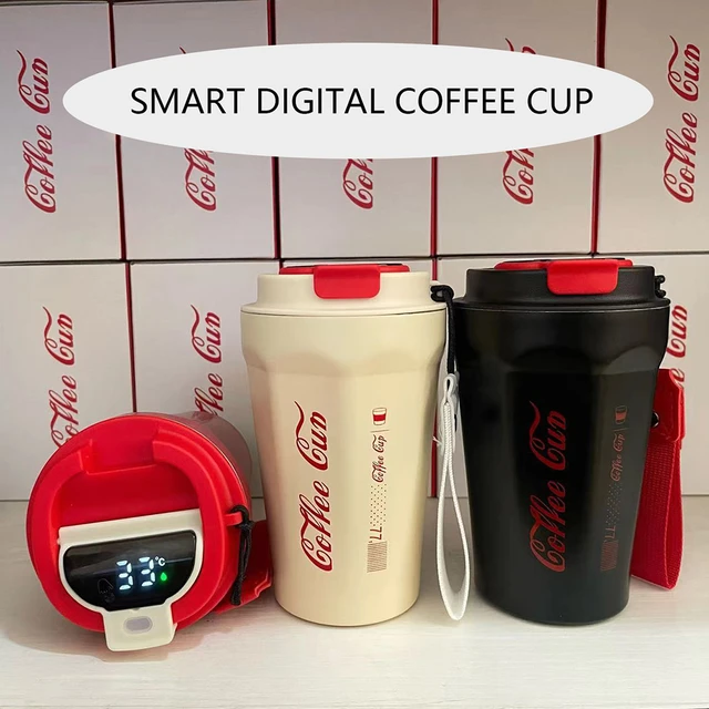 Coffee Thermos With Temperature Display,Leak-Proof Stainless Steel Coffee  Mugs,Smart Coffee Travel M…See more Coffee Thermos With Temperature