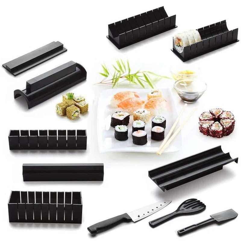 11 Pezzi Fai Da Te Sushi Making Kit Sushi Mold Kitchen Cooking Tools Sushi Maker Diy Sushi Rice Roller Mold