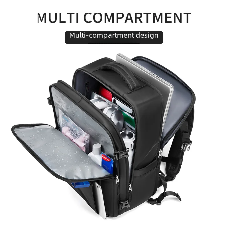 Woman travel backpack,waterproof 16 inch business laptop backpack with shoe bag hidden USB charging port hiking camping backpack