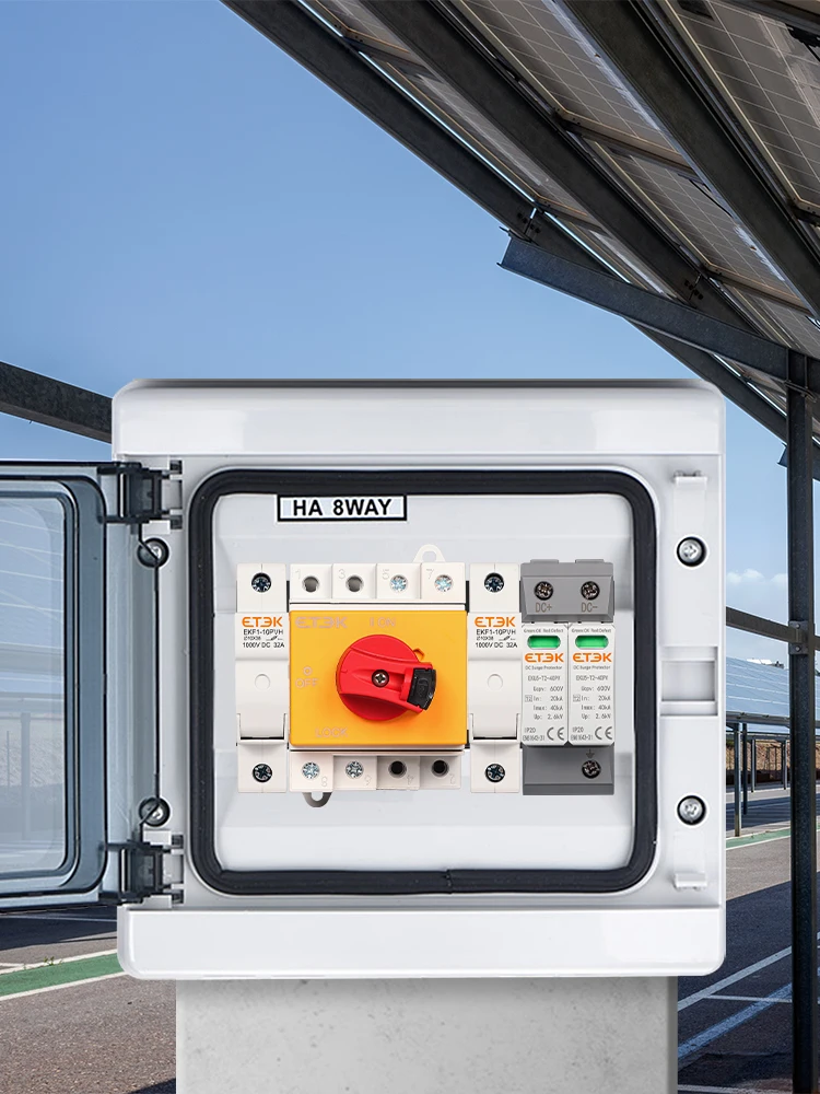 DC Solar Isolator Switch PV 1000V 32A 2P Din Rail Mounting Rotating Handle CE Disconnector For Solar Certified EKD6-DB32