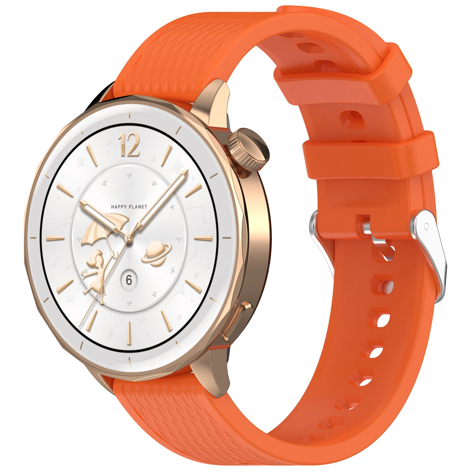 Classic 18mm Skin-friendly Diamond-patterned Silicone Strap