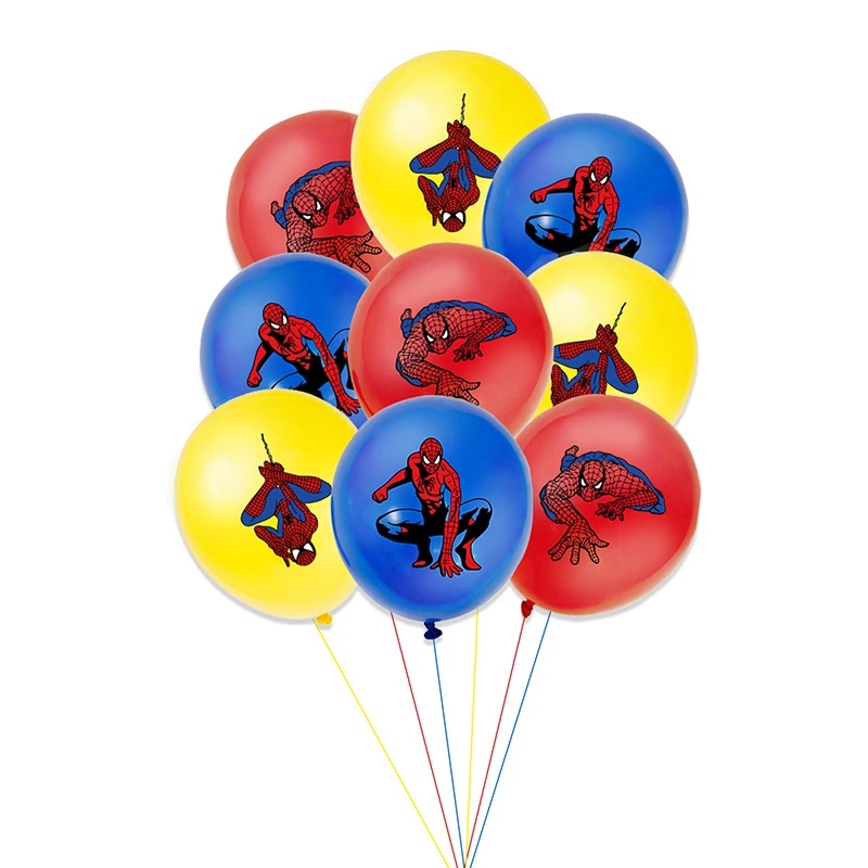 Globos de látex de Spiderman de 12 pulgadas, 10, 20 y 30 unidades, globos de aire para fiestas de cumpleaños de niños, juguetes para fiestas de baby shower