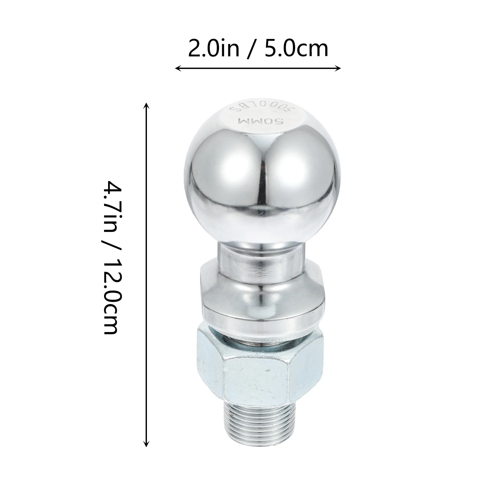 50mm Chrome Trailer Hitch Ball 4