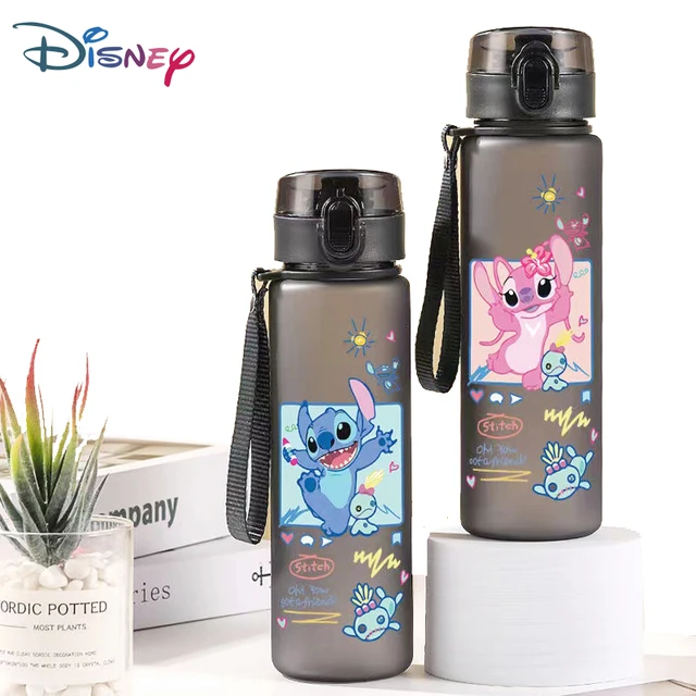 Disney Stitch Sports Water Bottle with Straw Anime Portable Water Bottles  Fitness Bike Cup Summer Outdoor Cold Water Jug 400ML - AliExpress