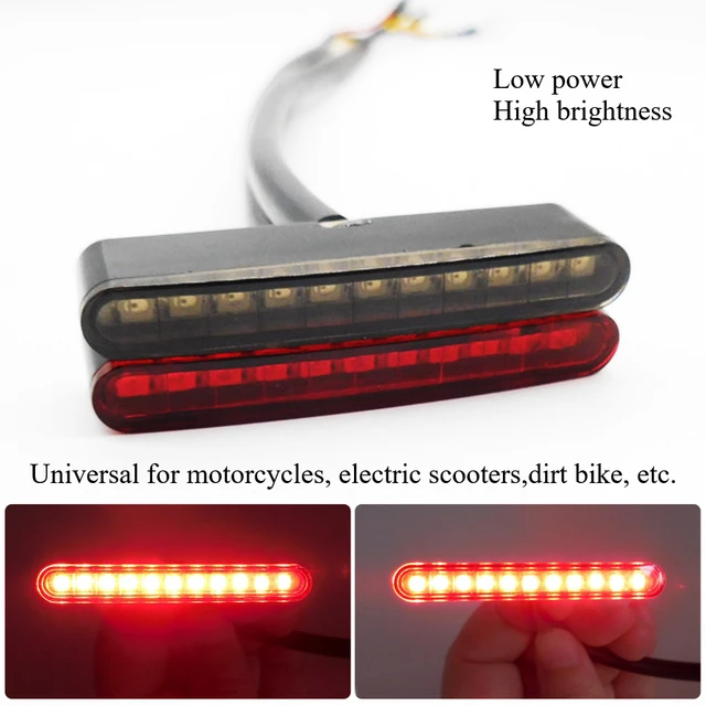 Motorcycle Rear Brake Light Mini 11/5LED Tail Stop Light Lamp for Dirt bike Motorbike License Plate Light Decorative Lamp