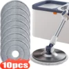 1-10pcs Round MOP Head Cloth Spin Wring for Cleaning Floors Pad Home Replacement Universal Accessories 360 Rotating Barrel Towel 1
