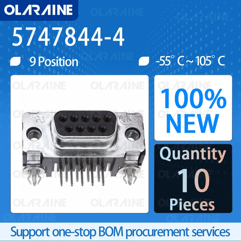 10 Pezzi 5747844-4 Connettori Standard D-Sub 9 Posizioni