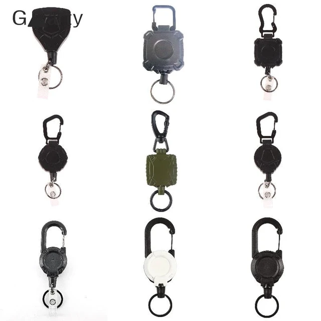 Sporty Retractable Anti Lost Key Ring Ski Pass ID Card Holder Anti-theft  Metal Easy-to