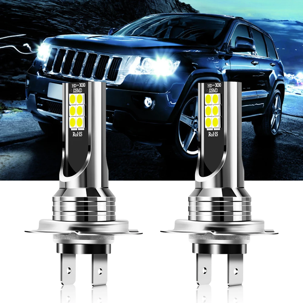 2pcs H7 Led Car Headlight Super Bright Durable Fog Lights For Chery