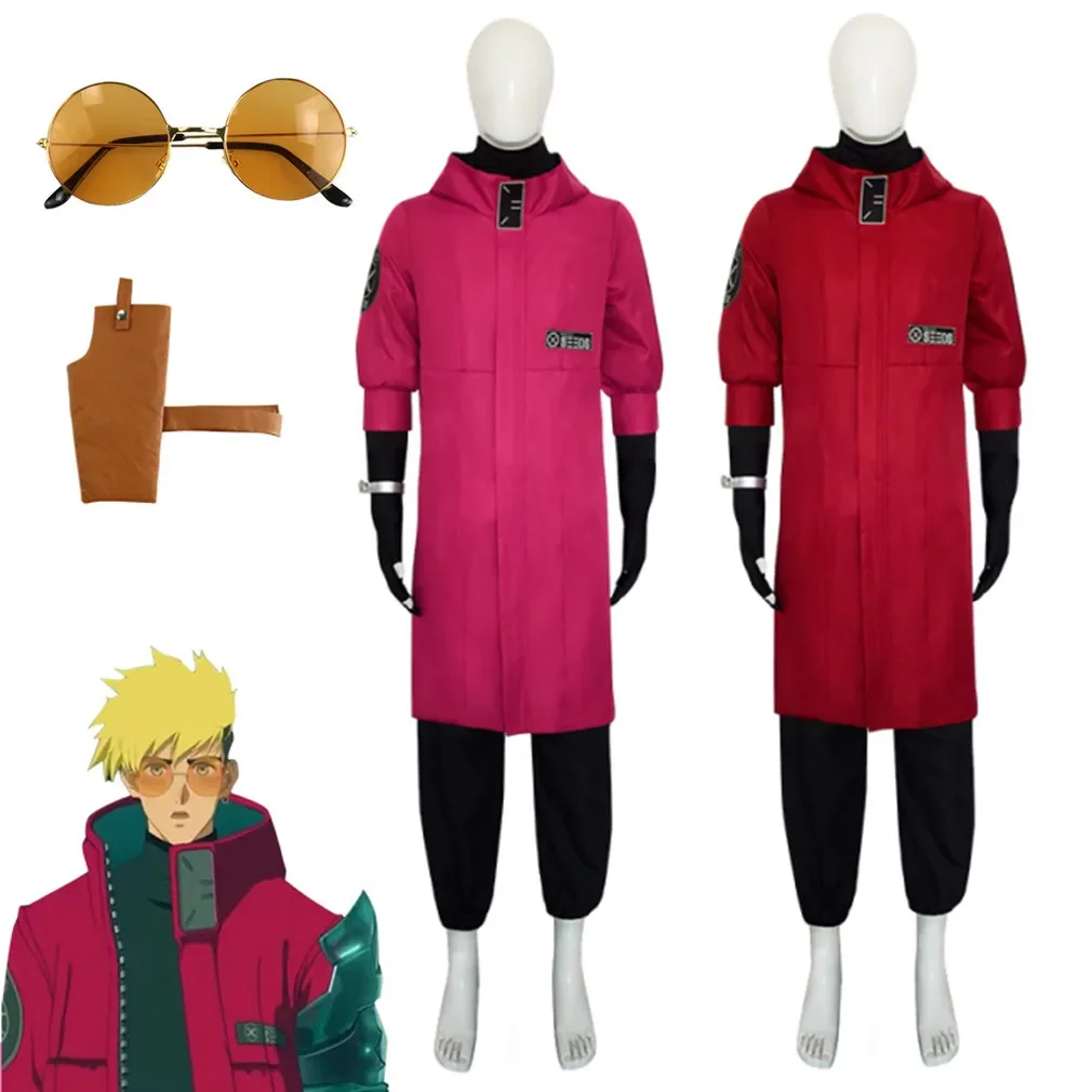 

CosDaddy Anime Trigun Vash The Stampede Cosplay Costume Adult Mens Coat Pants Suits Halloween Carnival Cosplay Costume