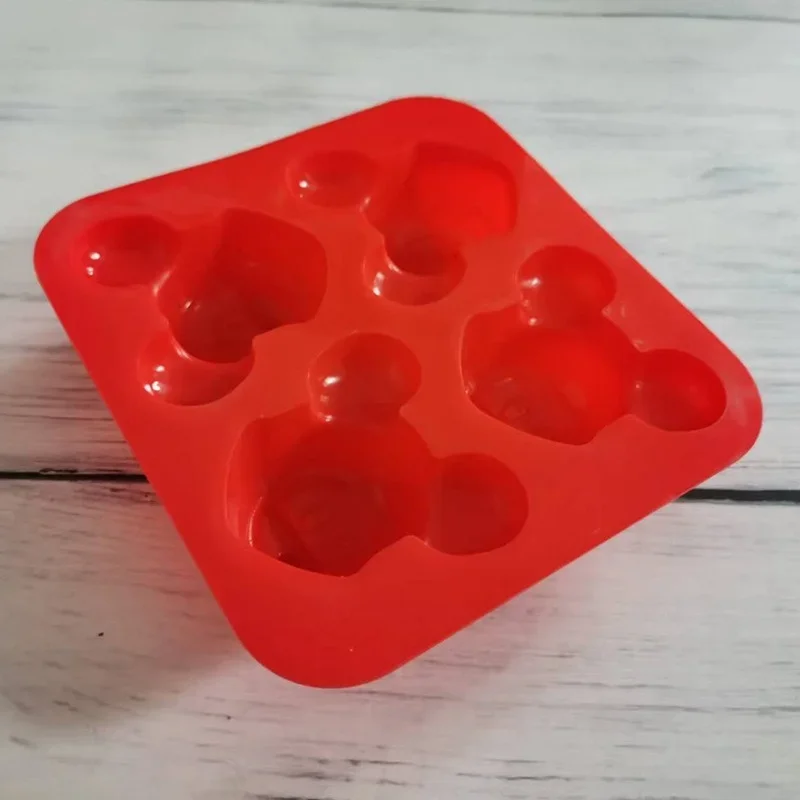 Disney Mickey Minnie Mouse Stitch 3D Silicone Ice Cube Tray Jelly Cookies Baking Cake Chocolate Fondant Mould Ice Cream DIY Tool kids baking mould