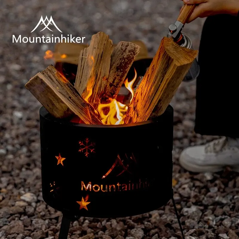 야외 활동을 위한 필수품, Mountainhiker의 야외 피크닉 끓이기 차 물 바베큐 양동이, 숯불 장작 난로 엘크 스타 배럴