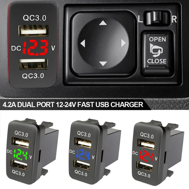 12v 24v 4.2a Dual Usb Car Charger For Honda 2 Usb Port Auto Adapter Led  Voltmeter Socket For Honda Civic Crosstour Crv Odyssey - Cables, Adapters &  Sockets - AliExpress
