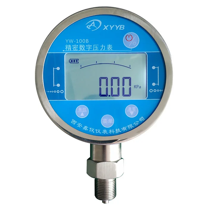 

8 Units Stainless Steel Negative Digital Manifold Intelligent Water Pressure Manometer Gauge
