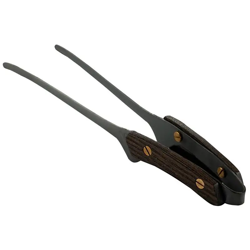 

304 Stainless Steel Grill BBQ Tongs With Anti-scald Wood Handle Cooking Utensils Multi-purpose Food Bread Clip For BBQ Baking