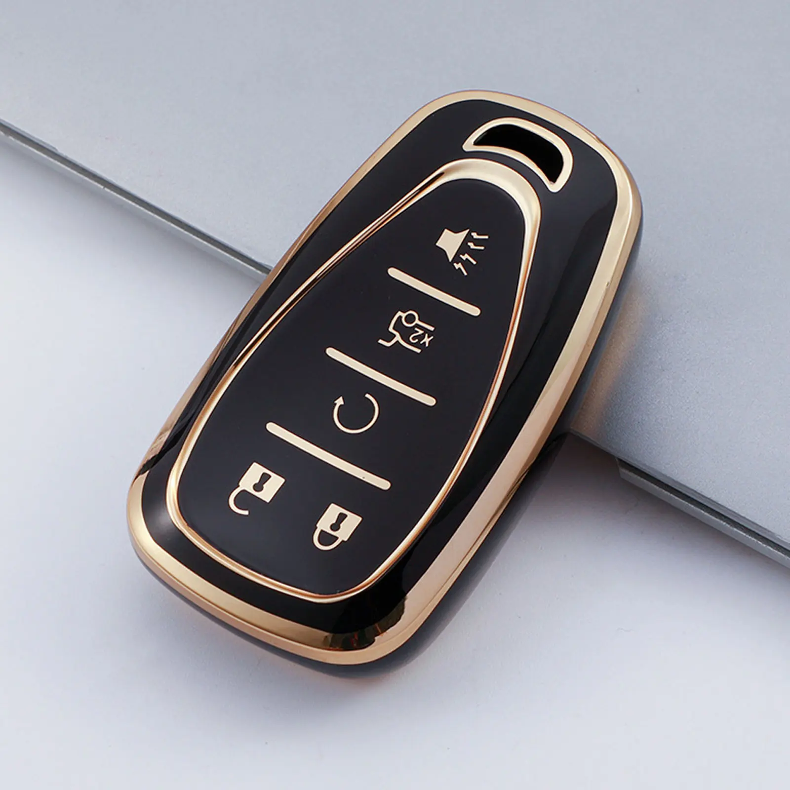 

New 5 Buttons Key TPU Car Key Case Cover For Chevrolet 2017-2019 Chevy Malibu Camaro Cruze Traverse Sonic Volt Bolt Equinox