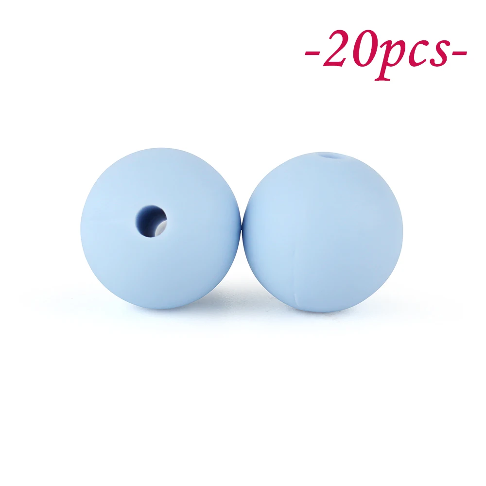 Vibrant Silicone Beads Set for DIY Jewelry & Crafting – 20-Piece Collection