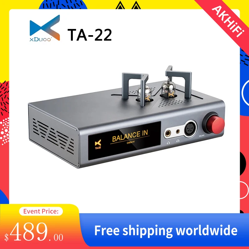 

XDUOO TA-22 DAC&Tube Balance Headphone Amplifier ES9038Q2M*2 USB DSD256 32Bit/384kHz TA22 HD Bluetooth DAC Amp