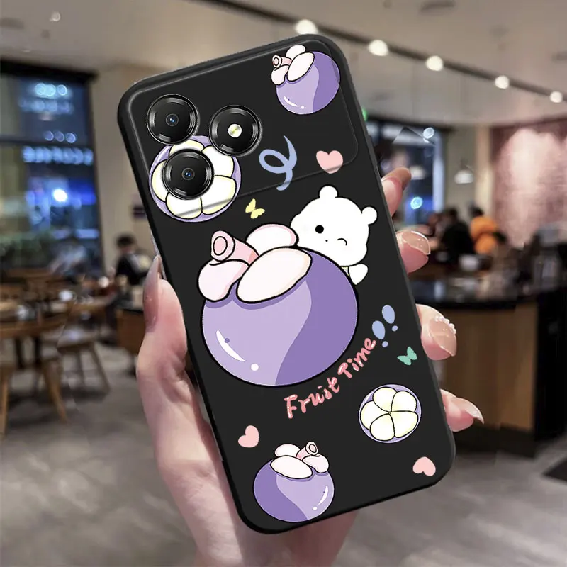 Mixroom - Cover Custodia Case In TPU Silicone Morbida Sfondo Trasparente Per ZTE Blade A5 2020 Fantasia Orsetto Principessa U332