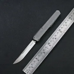 Nimoknives & Fat Dragon – couteau tactique d'extérieur SLM OTF, lame D2, en aluminium, poignée dure anodisée 