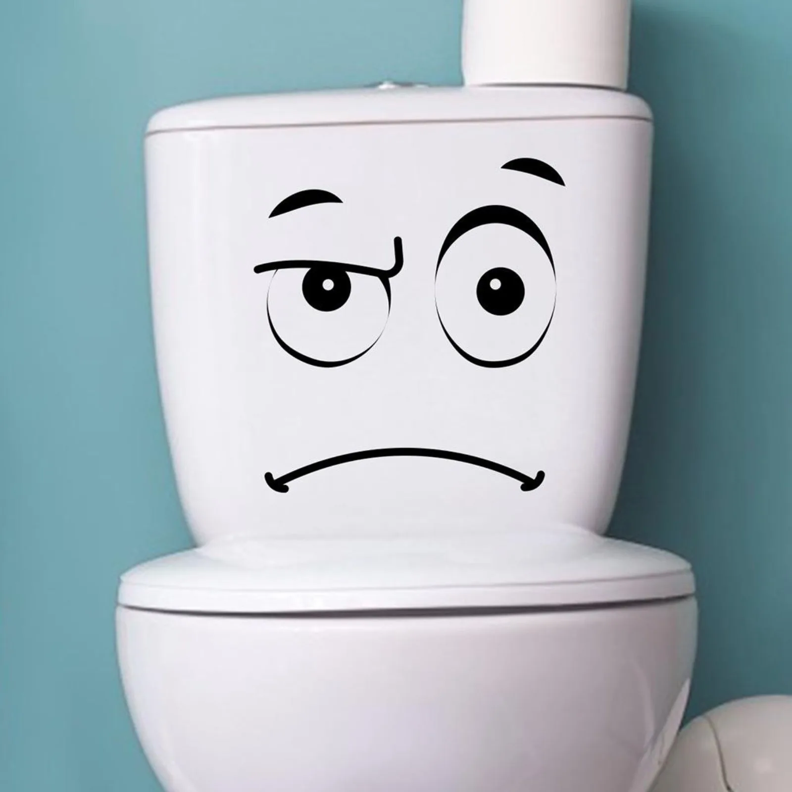 Washroom Toilet Seat Stickers Put ME Down Monster Smiley Face Wall Art Decal Sticker Funny Kids Potty Training