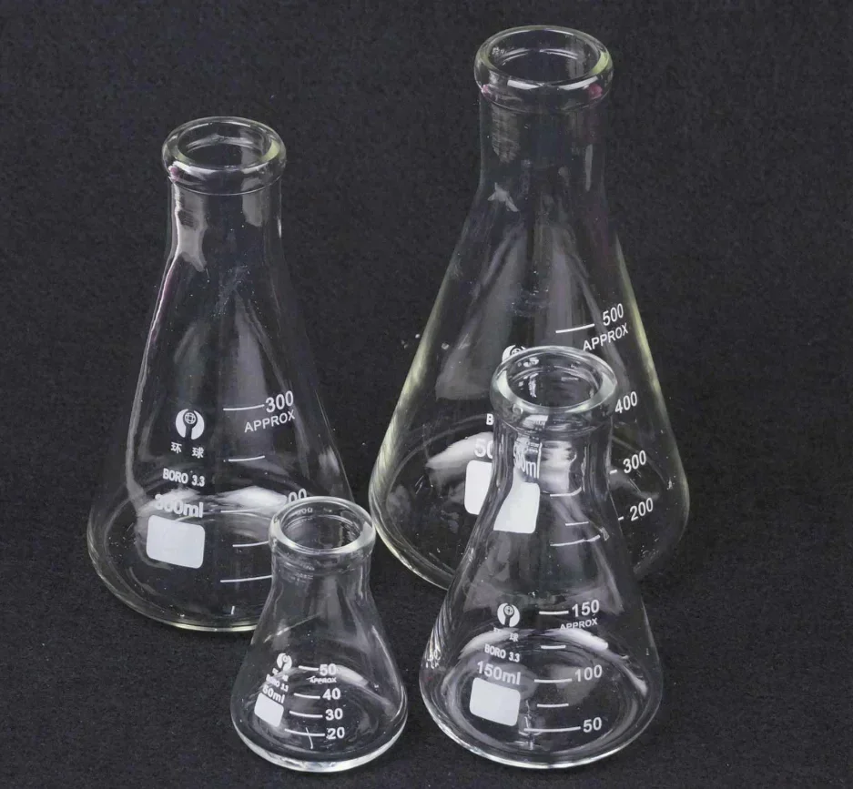 1pcs Lab Volumetric Flask Glass Conical Erlenmeyer
