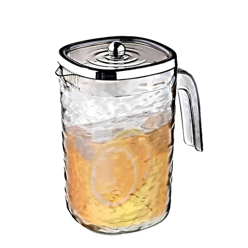 Ice Tea Brewing Pitcher Thickened Pitcher With Top Lid Heat-Resistant Juice Containers Hot/Cold Water Carafe For