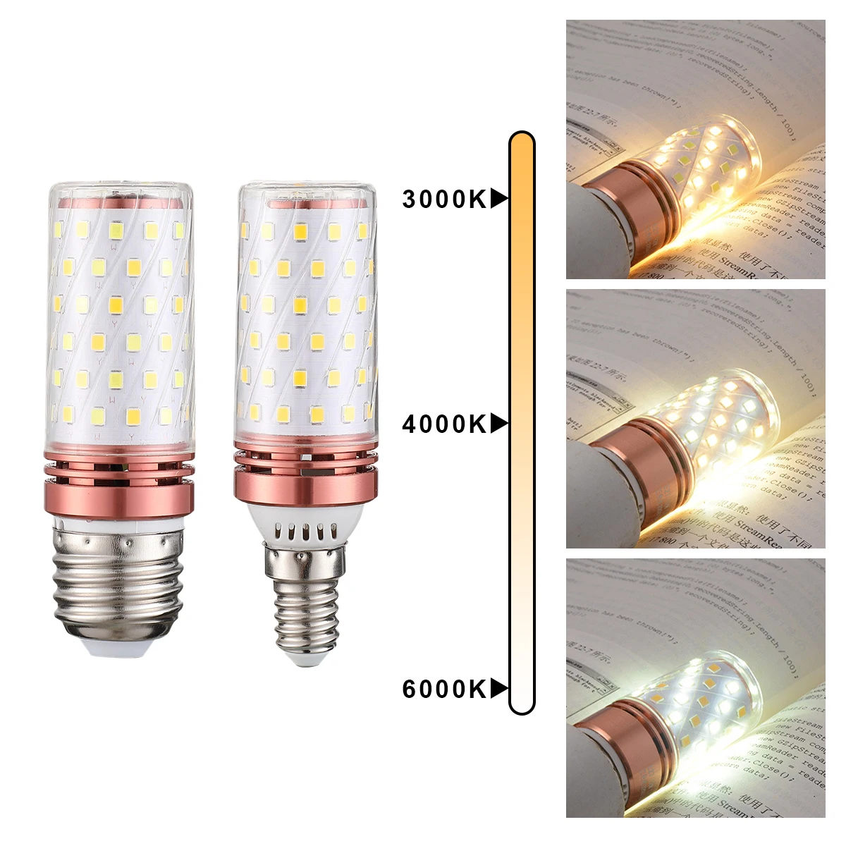 8PCS E14 Corn Bulb 110V 220V lampara Led 16W Color Changeable Chandelier Lamp Lighting for Living Room