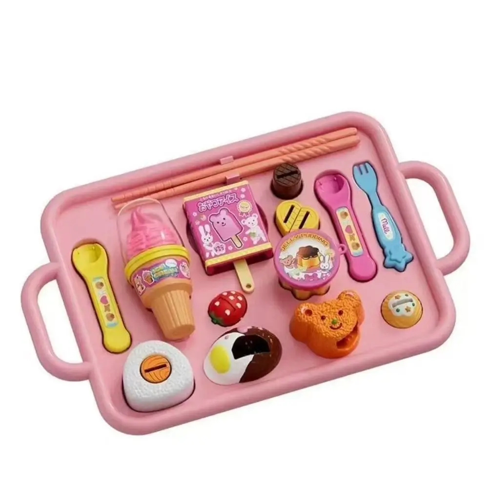 Little BearShape Pudding Feeding Set Pretend Play Early Education Lunch Box Pudding Kawaii Role Play Play House Toys