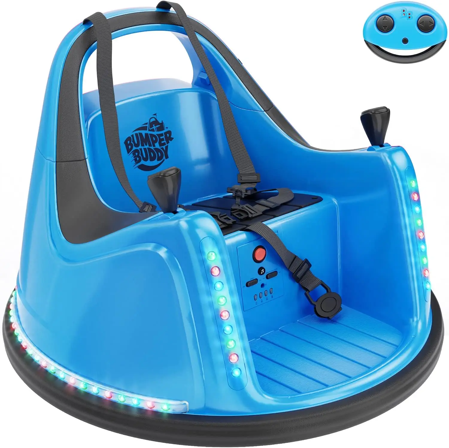 Electric Bumper Car for Kids & Toddlers, 12V 2-Speed, Ages 1 2 3 4 5 Year Old Boys-Remote Control, Baby B