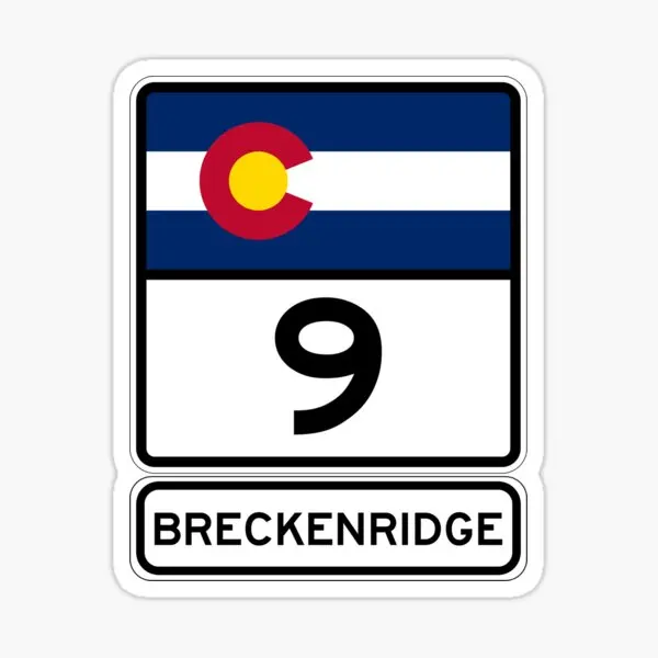 

Co 9 Breckenridge Колорадо дорожный знак 5 шт. автомобильные наклейки на стену аниме ноутбук окно милый холодильник дома гостиная Печать Искусство