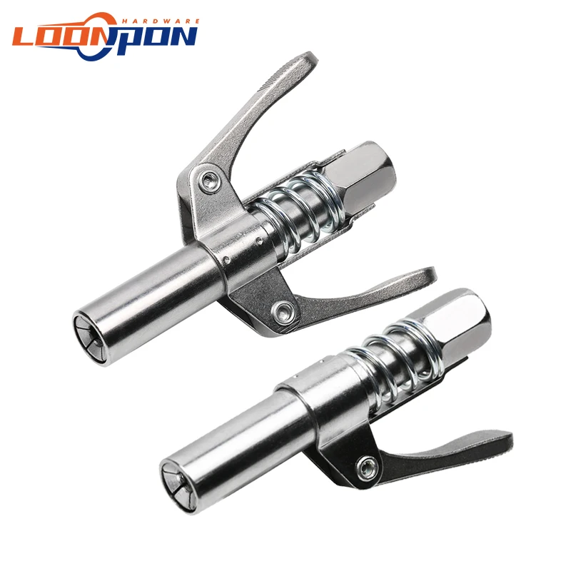 Grease Coupler Heavy-Duty Quick Release Grease Gun Coupler NPTI/8 10000PSI Two Press Easy to Push Accessories grease gun coupler