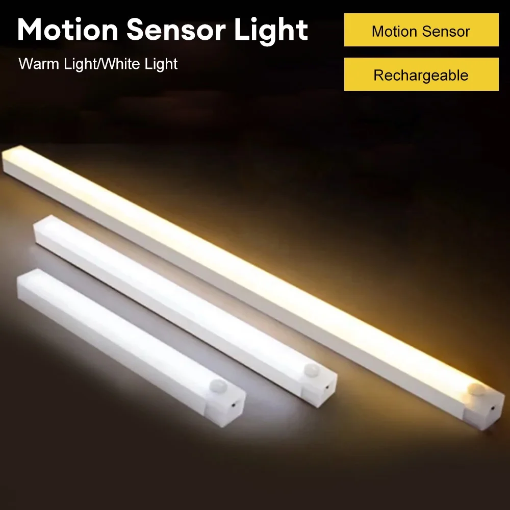 Cabinet Lights LED Bar Light Motion Sensor Wireless Under Kitchen Closet Cabinet Wardrobe Lighting