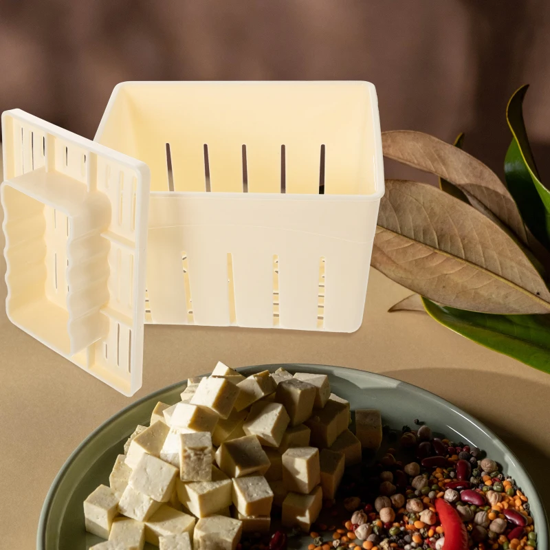Description Picture 5 of itemTofu Mold Plastic Curd Maker Strainer Soybean Curd Tofu Pressing Moldss Maker Making Mold With Cheese Cloth Kitchen Cooking Tool