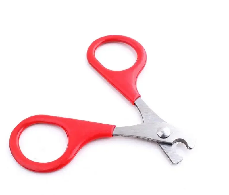 

1 piece Puppy cat scissors pet dog nail toe claw scissors trimmer groomer cutter cat nail scissors cat nail clippers Red Black