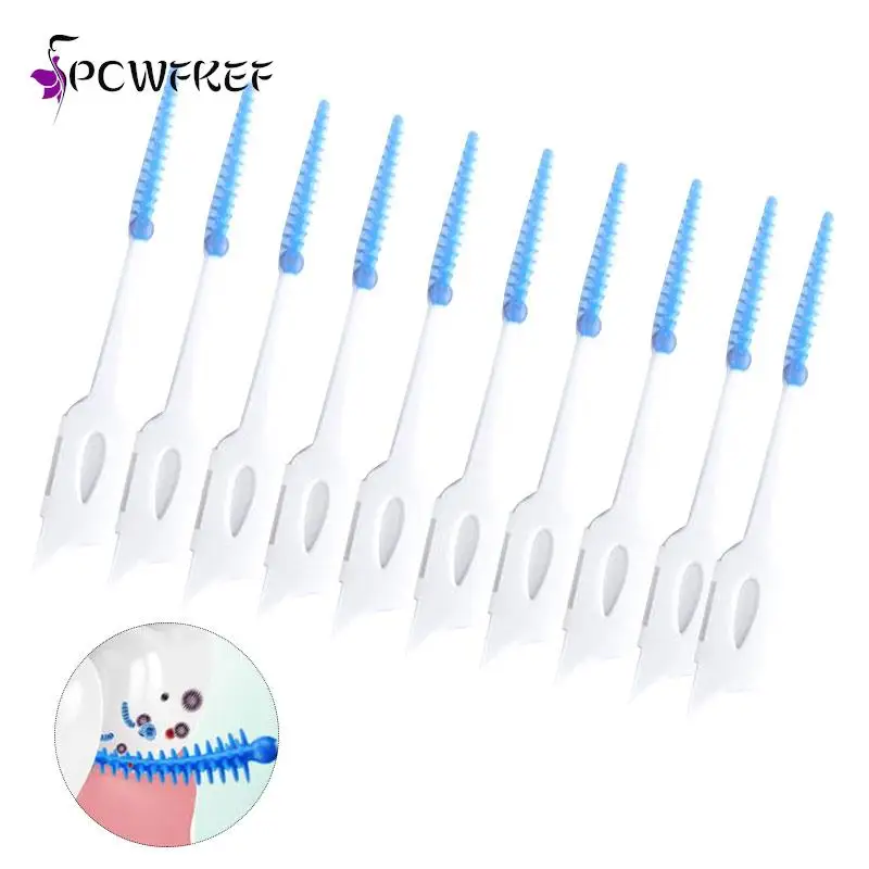 

100pcs /Set Silicone Interdental Brushes Super Soft Dental Cleaning Brush Teeth