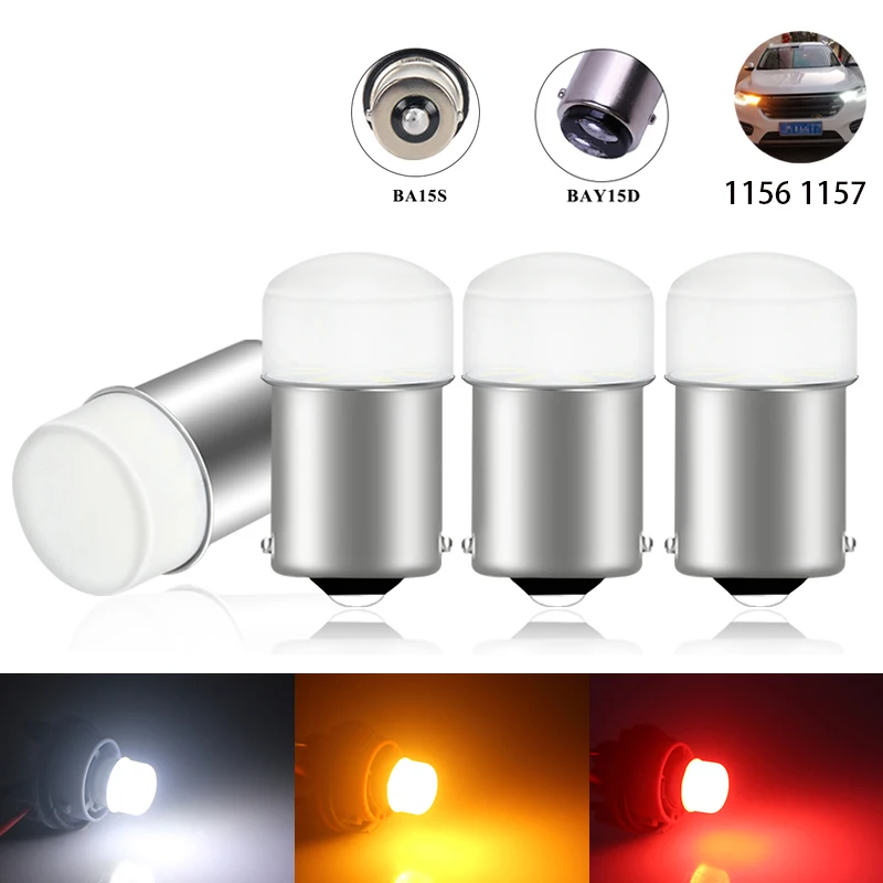

4Pcs 1156 BA15S P21W Led Bulbs 1157 BAY15D T20 7443 W21/5W Led Light R5W R10W Car Fog Lights DRL Turn Signal Lamp 12V White Red